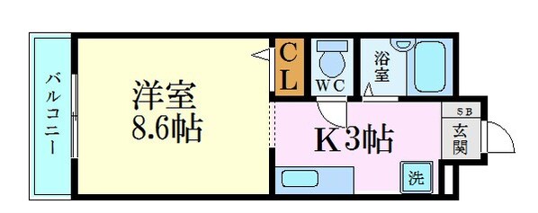 パティオ東荒神の物件間取画像